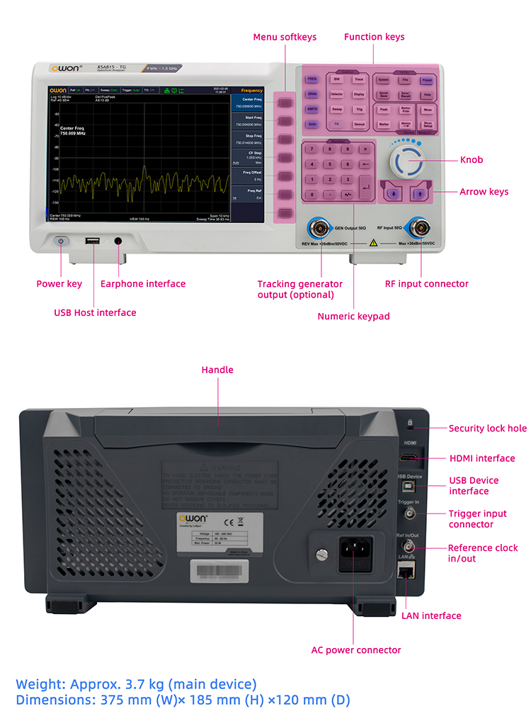 Signal Generator Spectrum Analyzer - Taşınabilir Spektrum Analizörü 9kHz - 1.5GHz,