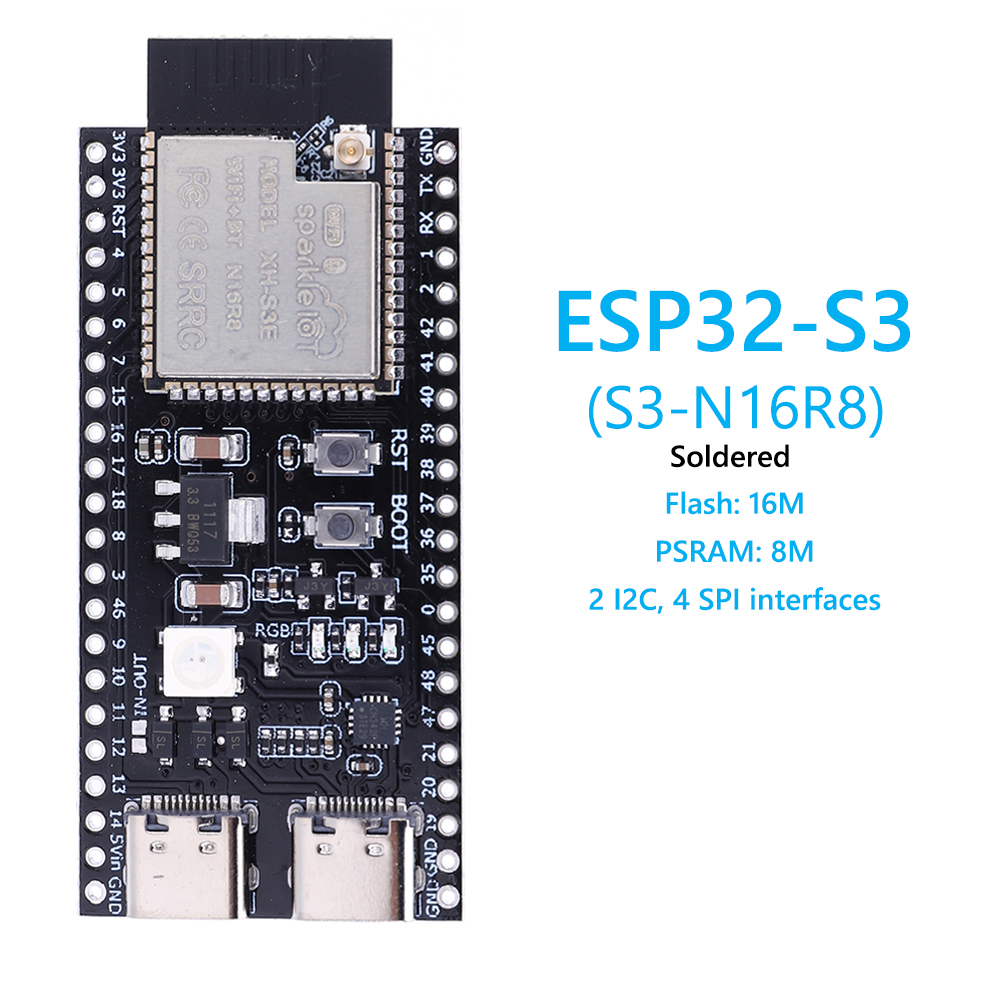Esp32 S3 Development Board Lot - ESP32 S3 Geliştirme Kartı Genişletme Adaptör
