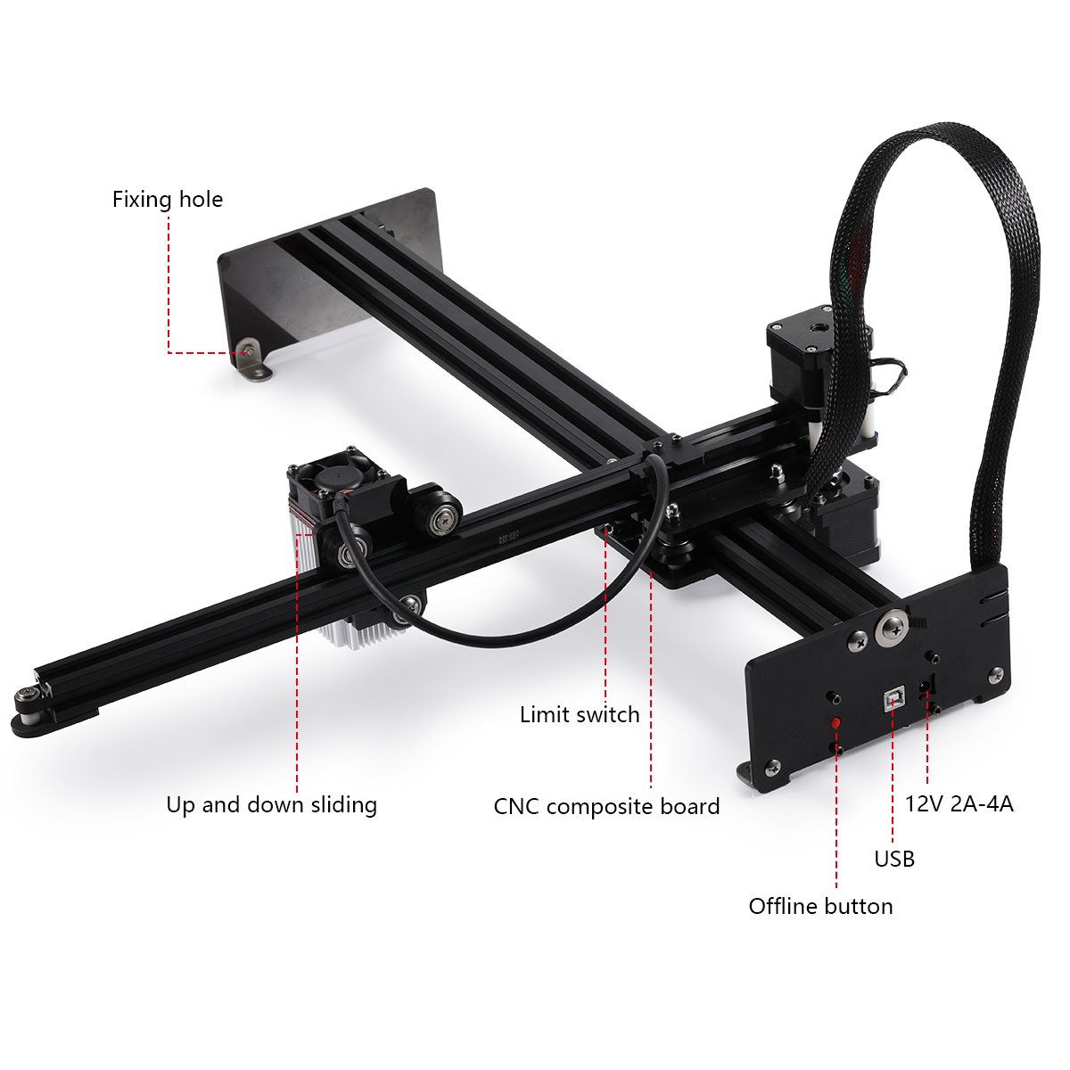 Stokta NEJE 3 PLUS N40630 30w  - Mini Laser Engraver Cnc Router incelemesi ve fiyatı