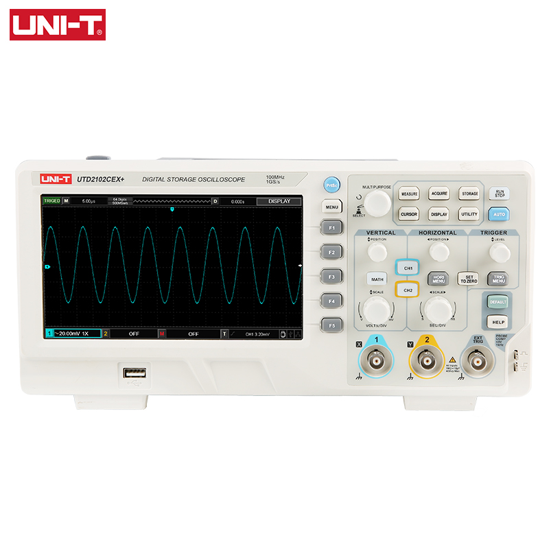 UNI-T UTD2102CEX + dijital dep - Digital Storage Oscilloscope 100Mhz incelemesi ve fiyatı