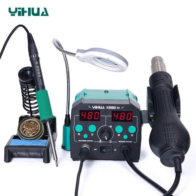 YIHUA 938BD-III 775W 2'si 1 Ar - Hot Air Rework Station T12 incelemesi ve fiyatı