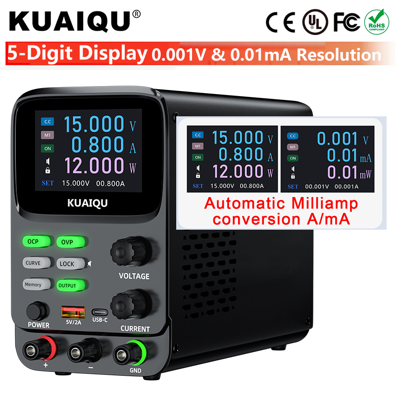KUAIQU 5 Haneli Güç Kaynağı Ay - Programmable Dc Power Supply 30V 10A incelemesi ve fiyatı