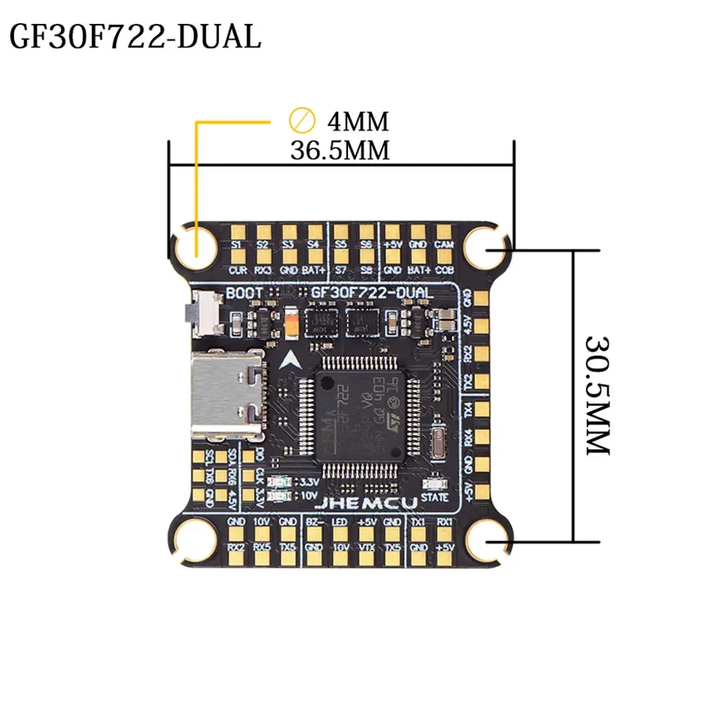 JHEMCU F7 F722 Uçuş Kontrol Ci - Fpv Flight Controller F7 Stack 60A incelemesi ve fiyatı