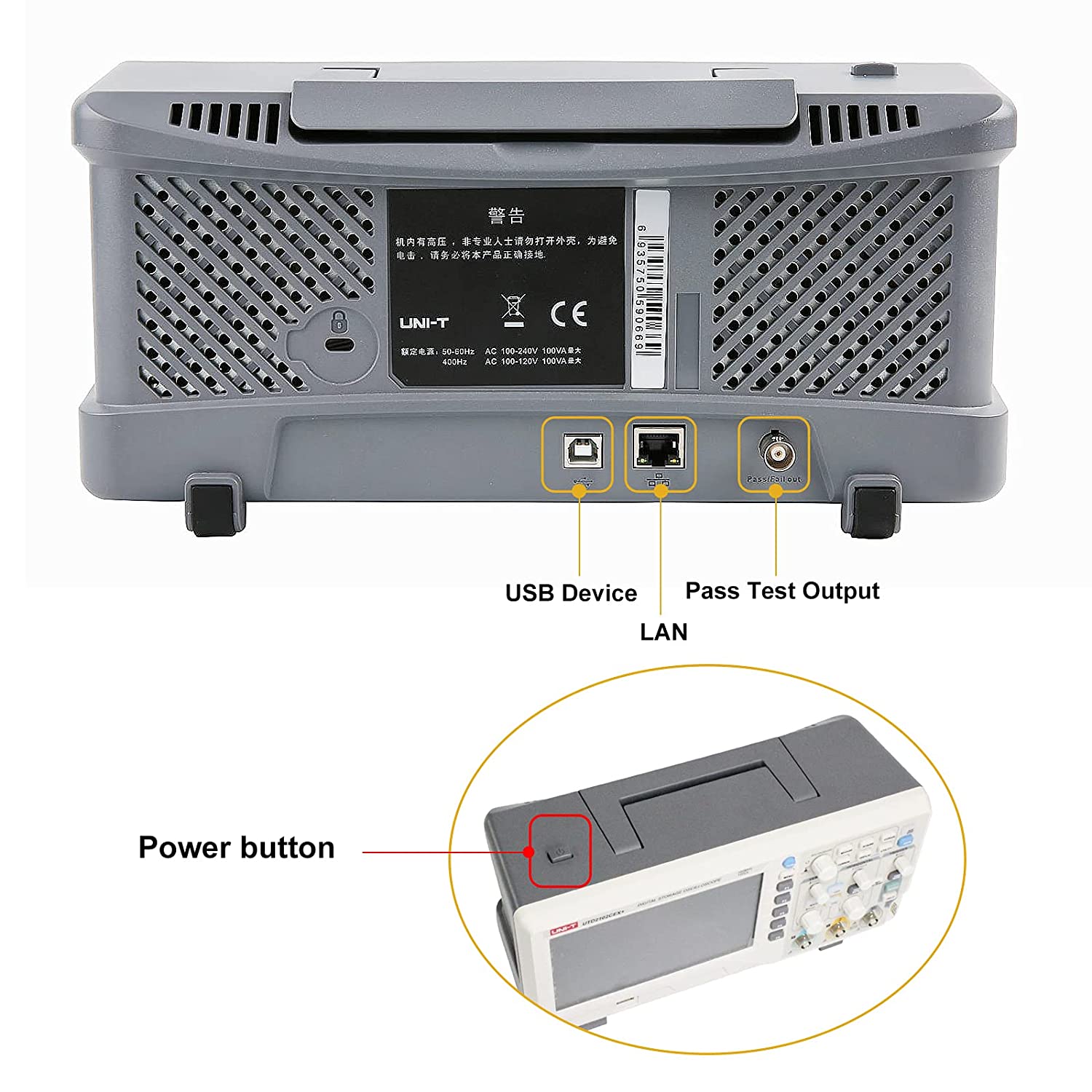 UTD2102CEX+ Yüksek Hassasiyetl - Digital Storage Oscilloscope 100Mhz incelemesi ve fiyatı