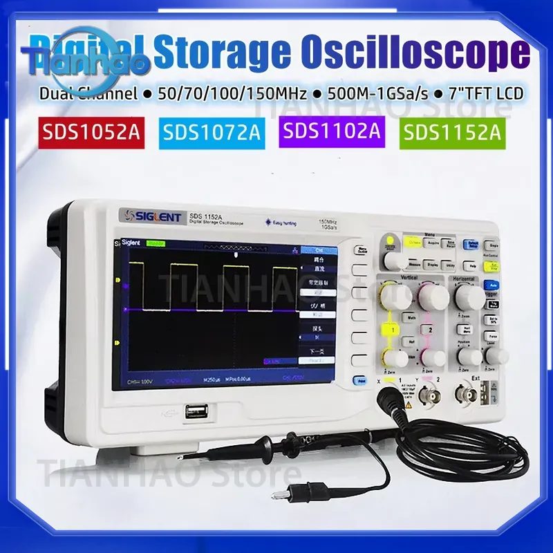 SIGLENT SDS1052A SDS1072A SDS1 - Digital Storage Oscilloscope 100Mhz incelemesi ve fiyatı